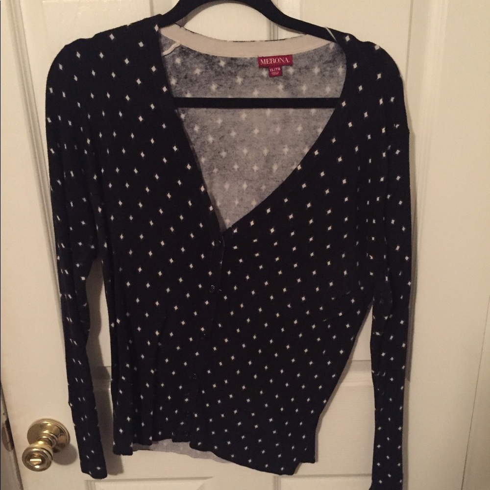 Black and white cardigan